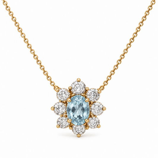 Lilia Aquamarine Necklace