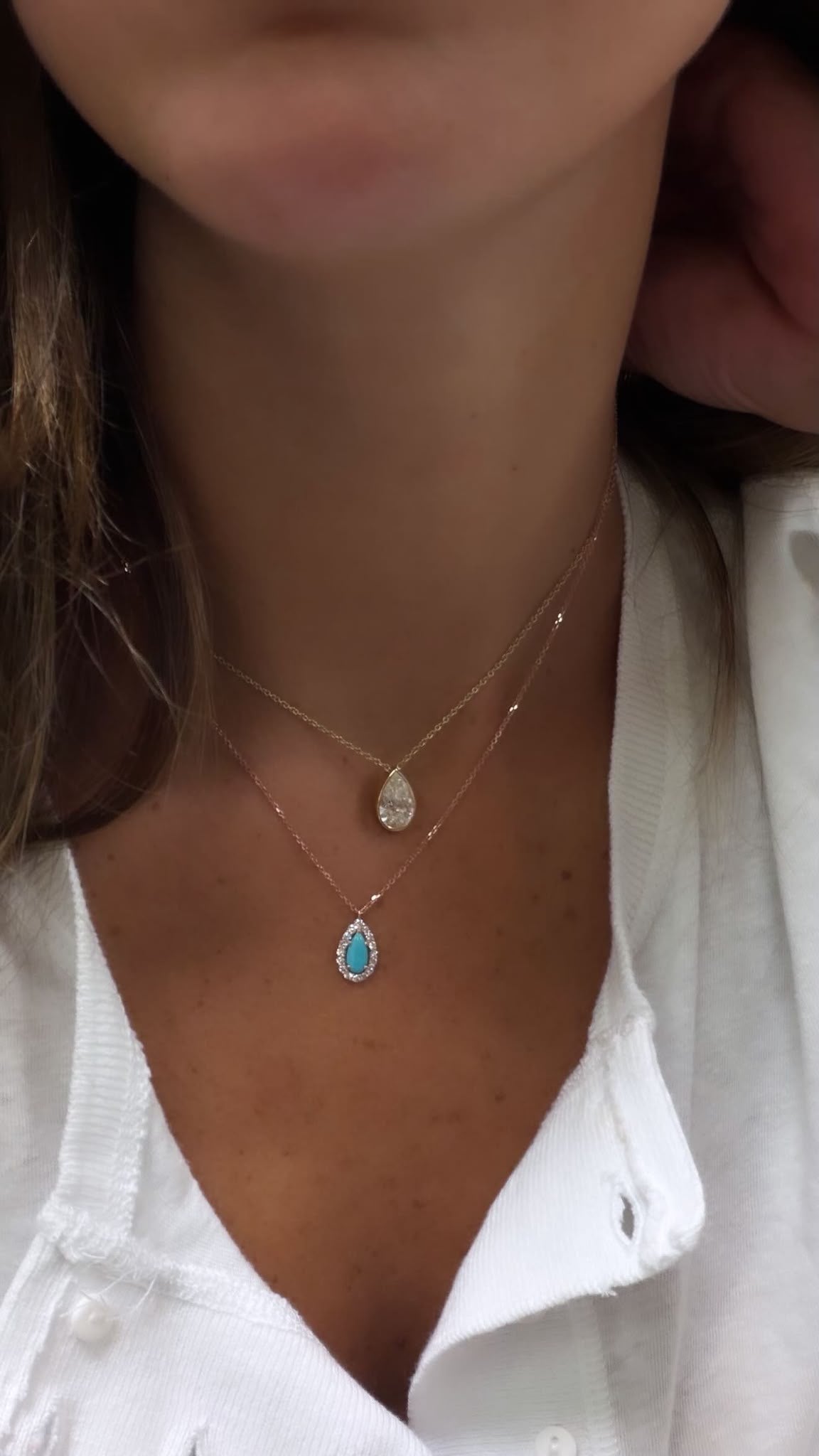 Turquoise Diamond Drop
