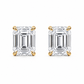 Emerald Cut Diamond Studs