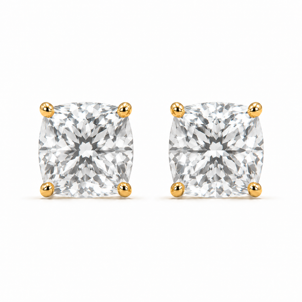 Cushion Diamond Studs