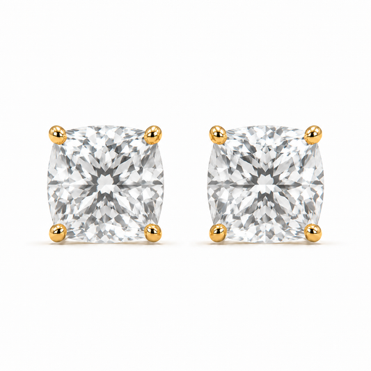 Cushion Diamond Studs