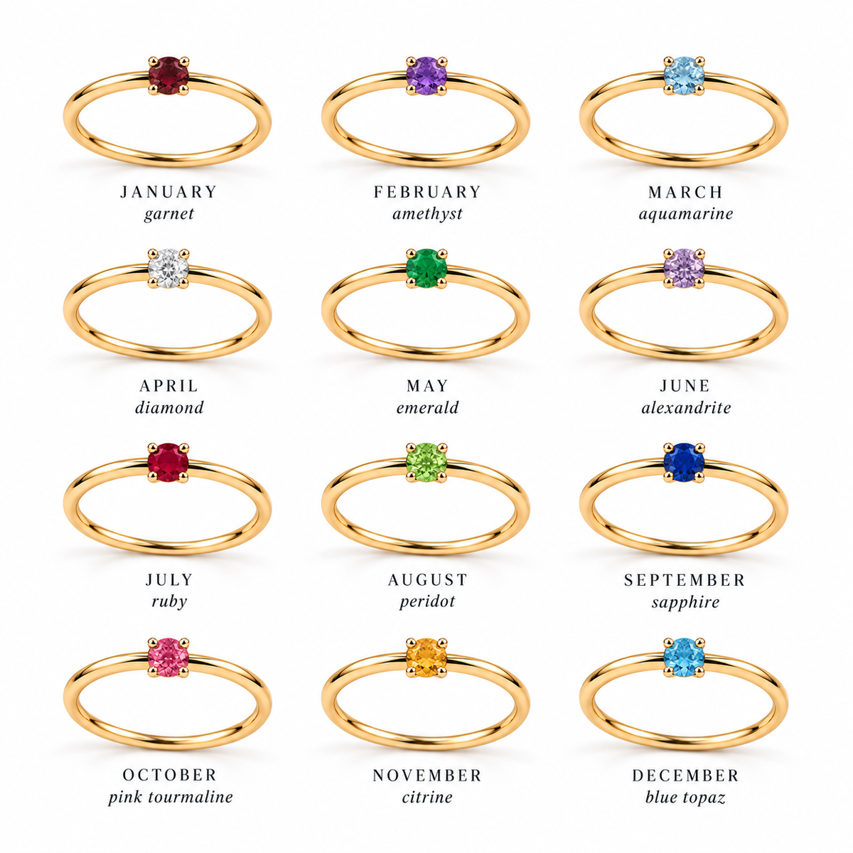 Hestia Birthstone Ring
