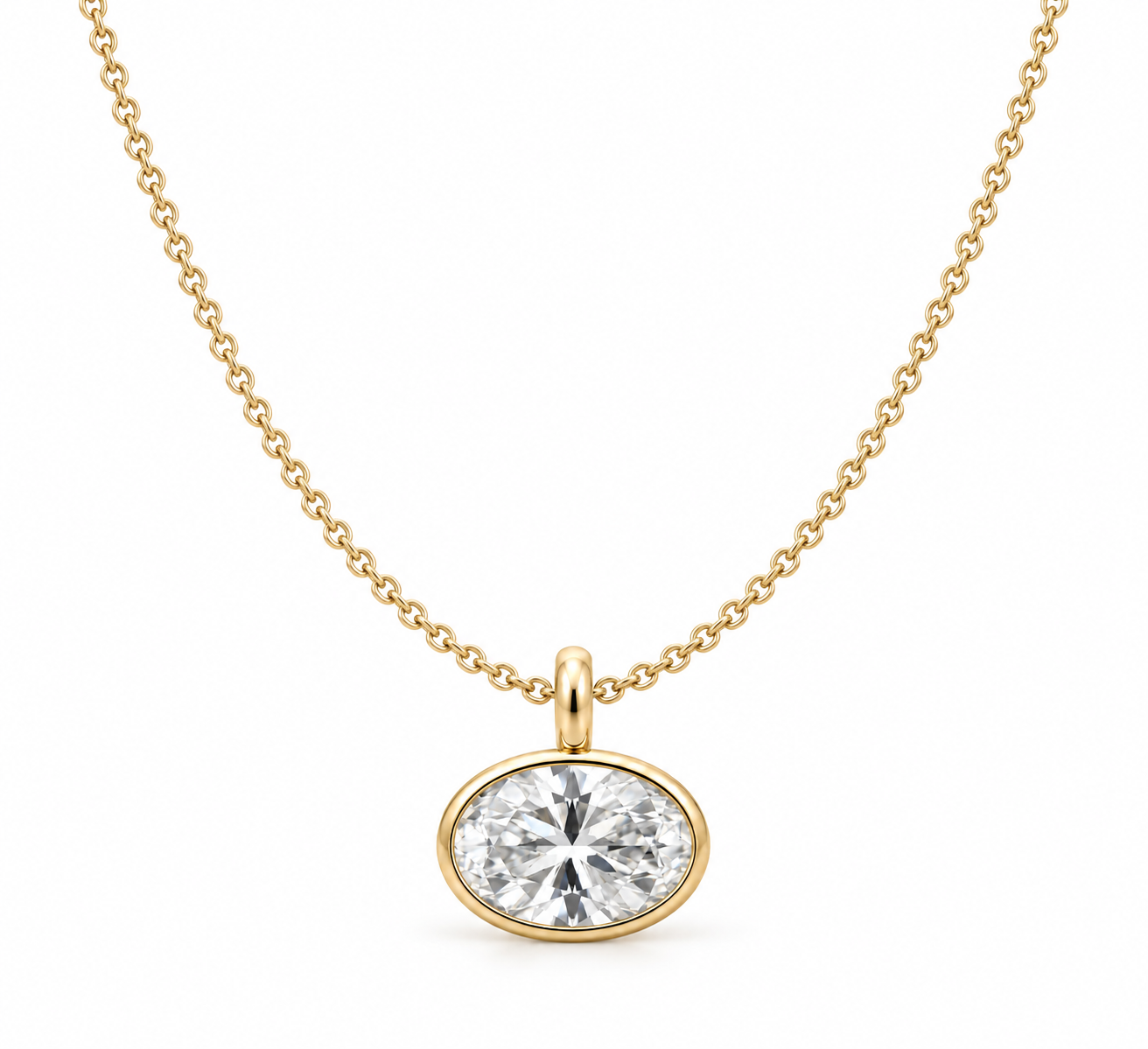Ione Oval Diamond Necklace