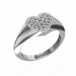 Heart ring pave