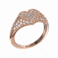 Heart ring full pave