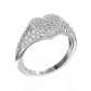 Heart ring full pave