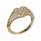 Heart ring full pave