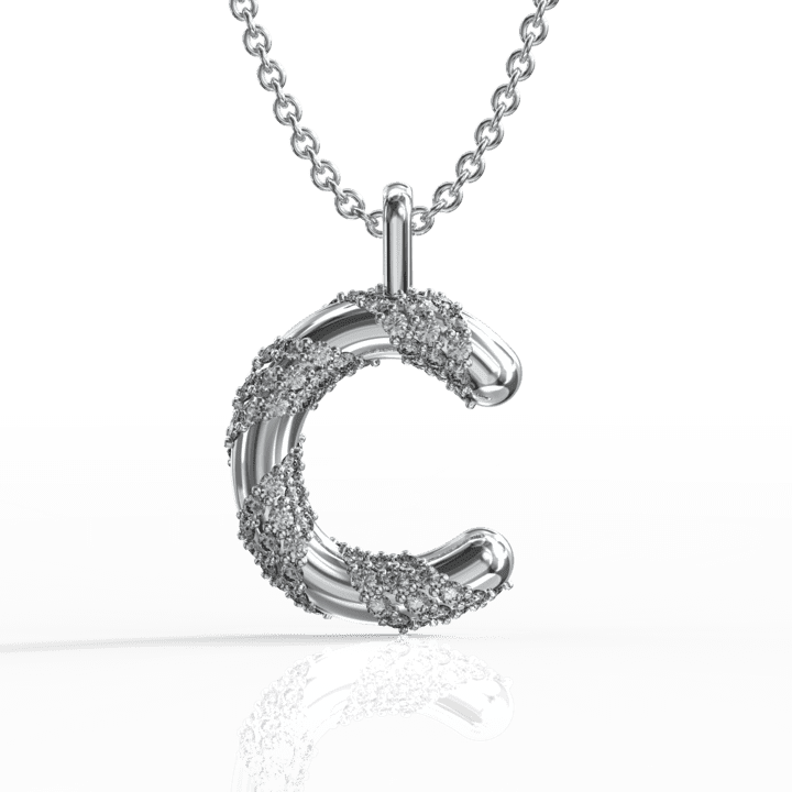 Initial letter pendant necklace A-Z