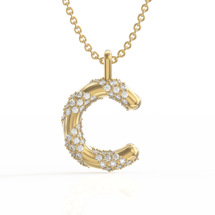 Initial letter pendant necklace A-Z