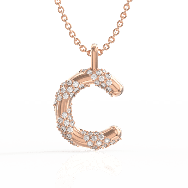 Initial letter pendant necklace A-Z
