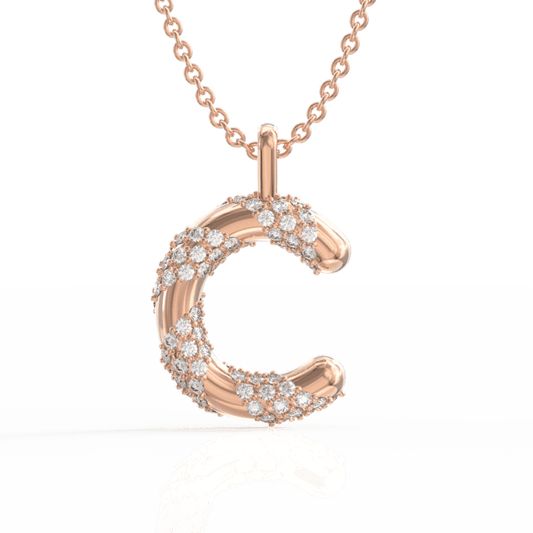 Initial letter pendant necklace A-Z